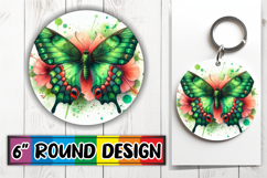 Joyful Circle Keychains for Gifts, Butterfly Product Image 1
