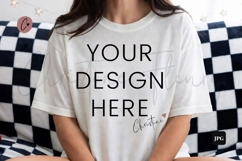 Retro White T-Shirt Mockup Product Image 1