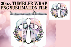 Joyful Nights 20oz tumbler wrap, Cross and Bow Product Image 1