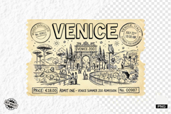 Old Zoo Tickets PNG illustrations Product Image 1