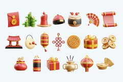 Lucky Lunar New Year 3D Elements Product Image 2