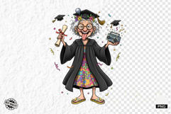 Whimsical Graduation Grandma Clipart Product Image 1