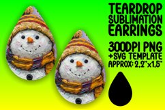 Cute Teardrop Design for Crafting , Snowman Product Image 1