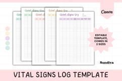 Editable Vital Signs Log Canva Template 2 Product Image 1