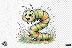 Summer Whimsical Caterpillar PNG Clipart Product Image 1