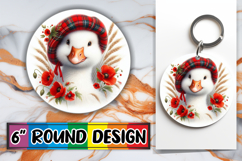 Joyful Round Keychain Magic PNG, Goose Product Image 1