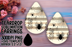 Elegant Teardrop Earrings Design Art , Halloween Product Image 1