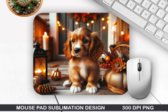 Halloween Dog Mouse Pad Sublimation, Halloween Mouse Pad PNG Product Image 1