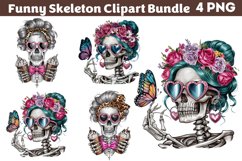 Funny Skeleton Messy CLIPART PNG Product Image 1