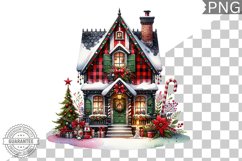 Christmas House Sublimation - Clipart PNG Design Product Image 1
