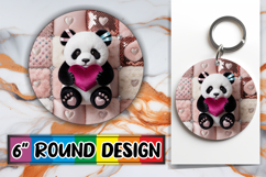 Radiant Round Ornaments PNG Design, Valenines Animals Product Image 1