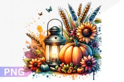 Autumn Harvest Pumpkin Sublimation - Pumpkin Clipart Design Product Image 1