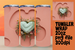 PLAYFUL 20oz Tumbler Design for Customization , 3D Heart Product Image 1