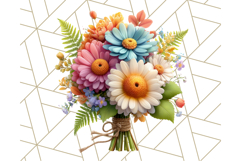 Pastel Flower Bouquet PNG Clipart, Elegant Floral Art Product Image 4