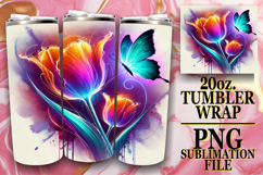 PRESENT OF SERENITY 20oz TUMBLER WRAP, Butterfly Product Image 1