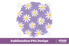 Retro Flowers Background Png Floral Paper Sublimation Bundle Product Image 3
