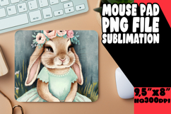 Sweet Mouse Pad Sublimation Ideas, Cute Bunny Product Image 1