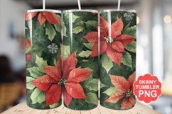 Christmas Flowers Tumbler | Christmas Tumbler Wrap Product Image 1