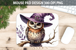 Watercolor Owl Mouse Pad Sublimation - Animal PNG Product Image 1