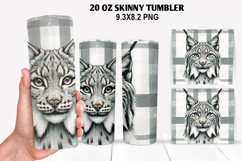 Tiger Skinny Tumbler 20oz Wrap Design, Animal Tumbler Wrap Product Image 1