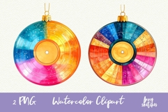 Retro Christmas Ornament Clipart Groovy Disco PNG Product Image 1