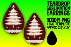Playful Teardrop Earrings Template PNG , Holiday Product Image 1