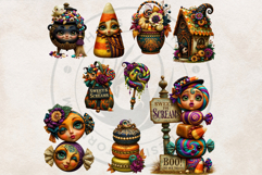 Halloween Curiosities Clipart Set | Spooky Transparent PNG Product Image 14
