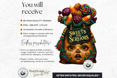 Halloween Curiosities Clipart Set | Spooky Transparent PNG Product Image 2