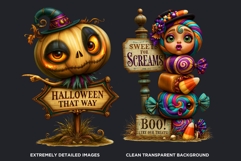 Halloween Curiosities Clipart Set | Spooky Transparent PNG Product Image 3