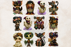 Halloween Curiosities Clipart Set | Spooky Transparent PNG Product Image 7