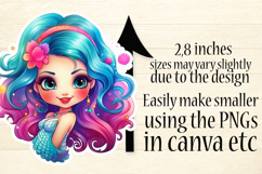 Cute Mermaid Stickers Printable | 80 Chibi Anime Designs Product Image 2