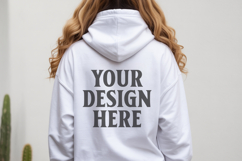 White Gildan 18500 Hoodie Sweatshirt Mockup, Unisex Hoodie Product Image 1