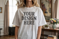 Comfort Colors 1717 White T-Shirt Mockup Product Image 1