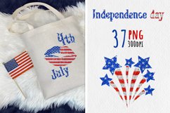 Glitter elements in colors of American flag. 4th July Pack Product Image 1