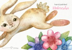 Watercolor Easter Bunny Clipart - PNG Files Product Image 3