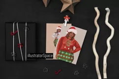 African Amrican girl clipart, Plus size girl clipart, Xmas Product Image 2