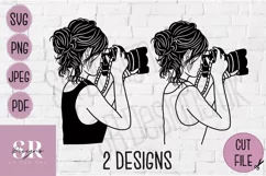 Camera woman SVG | vinyl cutting | Photography cut file Product Image 4