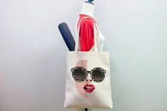 Girl Face, sunglasses, sexy lips with tongue sublimation PNG Product Image 3