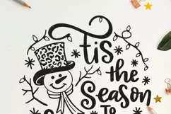 Tis the season to sparkle, Christmas snowman SVG Product Image 2