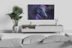 Samsung Frame TV Art, Holographic Unicorn Set of 4 Product Image 6