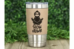 Sloth yoga svg Tumbler svg design Sloth quotes svg Slow down Product Image 3
