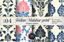 Indian block print Digital paper, Indian Malabar pattern Product Image 1
