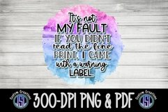 Warning Label | Sublimation | SVG EPS DXF PNG PDF Product Image 2