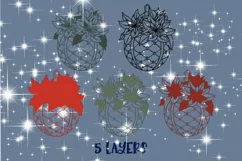 3D Christmas ball svg Papercut Mandala 3d Winter New year Product Image 2