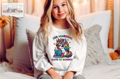 100 Magical Days of School | Png | Unicorn Sublimation Desig Product Image 3