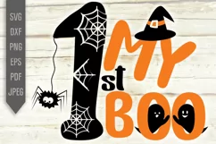 My 1st Boo Svg. Baby's First Halloween Svg Product Image 2