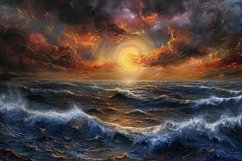 Painting Of Sunset Background Wallpaper Product Image 1