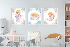 Cute Angel Girl Nursery Prints Nursery Wall Art Poster Product Image 3