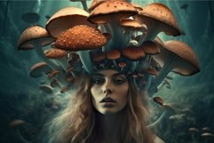 Enchanting Woman glowing mushroom. Generate Ai Product Image 1