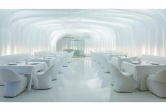 elegant white restaurant background Product Image 1